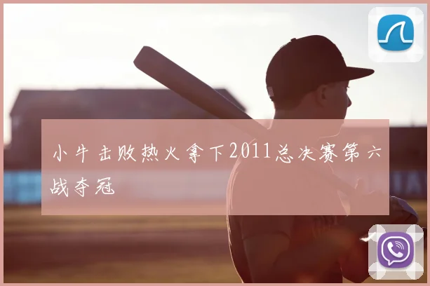 小牛击败热火拿下2011总决赛第六战夺冠